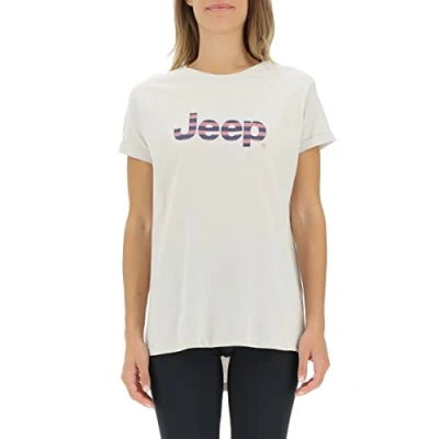 Abbildung von JEEP O102611 J863 J Woman T Shirt Oversize Striped Print Turn up Sleeve J22W Light Graystone XL