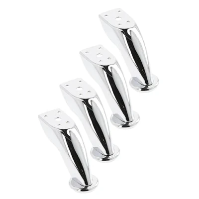 Abbildung von Gedotec Möbelfuß aus Metall 4 Stück Csilla Tischbein Chrom Stahl Füße für Möbel Schutz vor Kratzern Höhe: 92 mm Breite: 50 Kommodenfüße Schrankfuß Tisch Fuß Moderner Stil