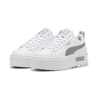 Abbildung von Puma Mayze Glitter Sneakers Sneaker low für Kinder, Größe: 35.5, White silver Schuhe