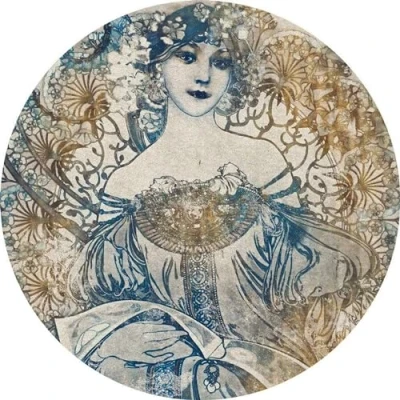 Abbildung von Komar Vliestapete &quot;Goddess&quot;, 125x125 cm (Breite x Höhe), rund und selbstklebend