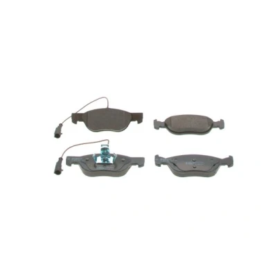 Abbildung von BOSCH 0 986 424 510 Bremsbelagsatz Low Metallic mit integriertem Verschleißsensor Kolbenclip, Anti Quietsch Blech ALFA ROMEO: Spider, 155, 145