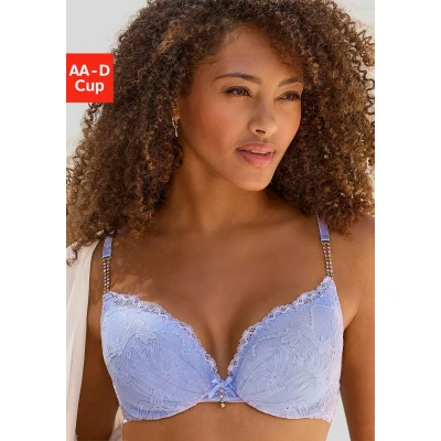 Abbildung von LASCANA Push up BH Dalia mit edlen Strasssteinchen an den Trägern, Dessous