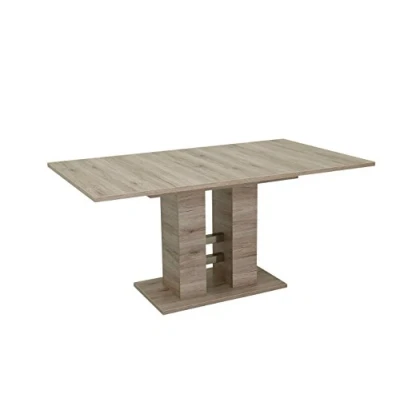 Abbildung von Apollo Säulentisch Kulissentisch Helena, Holzwerkstoff melaminbeschichtet, Dekor San Remo Eiche, ausziehbar mit Synchronauszug 140 220x90cm