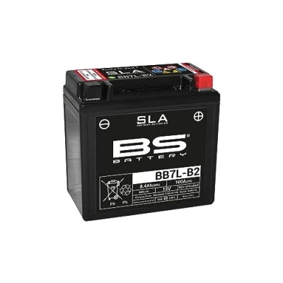 Abbildung von BS Battery 300836 BB7L B2 AGM SLA Motorrad Batterie, Schwarz