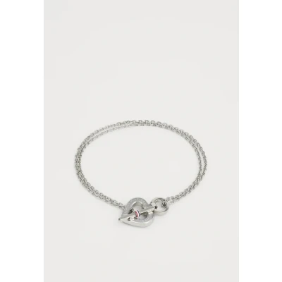 Abbildung von Tommy Hilfiger Toggle Heart Armband silvercoloured, Damen, Größe: One Size, Silver coloured