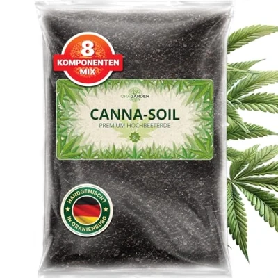 Abbildung von ORAGARDEN Cannabis Erde für Zimmerpflanzen und Garten 3L Hanf Pflanzen, Palmen, Blumen 8 Komponenten Cannabiserde