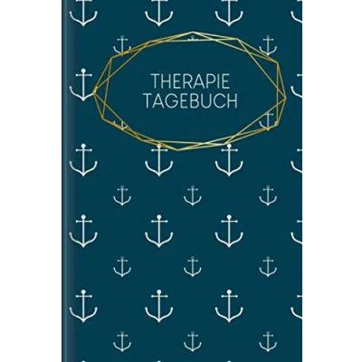 Abbildung von Therapietagebuch: Zum Ausfüllen zur Reflektion &amp; Zusammenfassung der Sitzungen, Erfassung von Vorsätzen weiteren Fragen Motiv: Anker