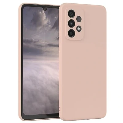 Abbildung von EAZY Case Silikonhülle für Samsung Galaxy A33 5G Hülle Silikon Rosa weich stoßfeste Handyhülle Schutzhülle mit Kameraschutz Dünn Premium Schutz Cover TPU Bumper in Altrosa Pastell