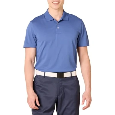 Abbildung von Amazon Essentials Herren Golf Poloshirt, Schnell Trocknend, Schmale Passform, Blau, M