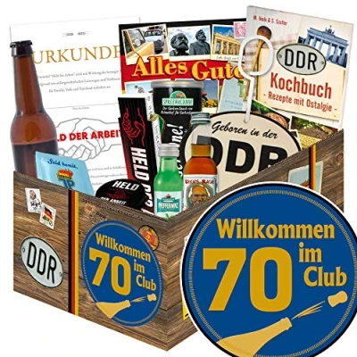 Abbildung von Wilkommen im Club 70 / Geschenkidee Geburtstag DDR Männer