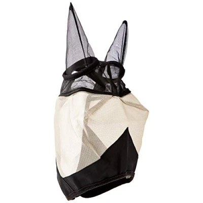 Abbildung von Rhinegold 0 Fly Mask with Ears Pony Fliegenmaske, schwarz/grau