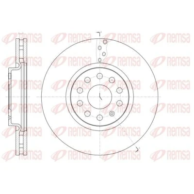 Abbildung von REMSA 61479.10 Bremsscheibe Vorderachse 314, 314 30 5 Belüftet VOLKSWAGEN: Sharan II, SEAT: Alhambra II