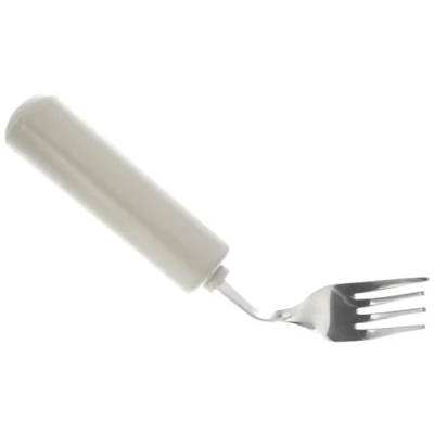 Abbildung von Homecraft Queens Cutlery, Right Handed Fork, Angled (Eligible for VAT relief in the UK) Stainless Steel Adaptive Dining Utensil Elderly, Disabled, Handicapped, Large Built Up Handle Good Grip