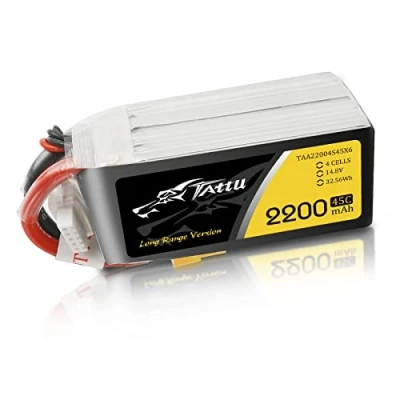 Abbildung von Tattu 4S Lipo 2200mAh 14.8V 45C Soft Case Akku mit XT60 Anschluss für 300 Size Copters and FPV Wings