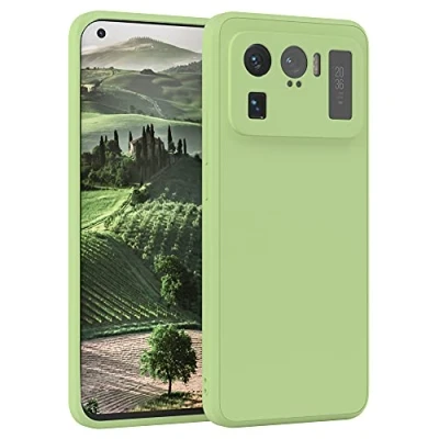 Abbildung von EAZY Case Silikonhülle für Xiaomi Mi 11 Ultra Hülle Silikon Grün weich stoßfeste Handyhülle Schutzhülle mit Kameraschutz Dünn Premium Schutz Cover TPU Phone Bumper in Pastellgrün