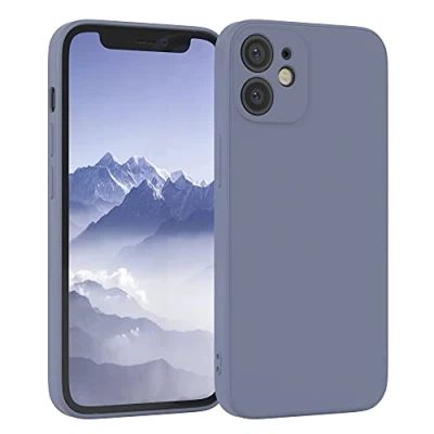 Abbildung von EAZY Case Silikonhülle für iPhone 12 Mini Hülle Silikon Blau weich stoßfeste Handyhülle Schutzhülle mit Kameraschutz Dünn Premium Schutz Cover TPU Phone Bumper in Eisblau