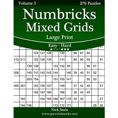 Abbildung von Numbricks Mixed Grids Large Print Easy to Hard Volume 5 276 Puzzles