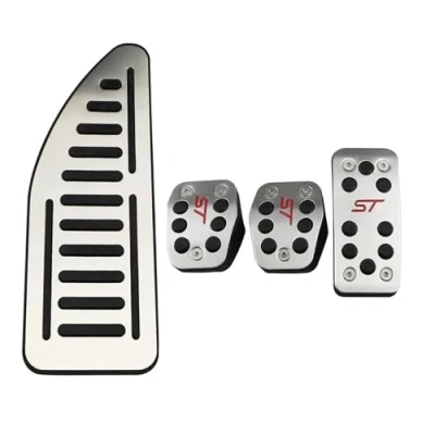 Abbildung von Auto Pedale Für Ford Focus 2 3 4 MK2 MK3 MK4 St Rs 2005 2018 Zubehör Aluminium Kraftstoff Pedal Bremspedale Rest Set Abdeckung Bremse Pedalkappen(MT with Rest)