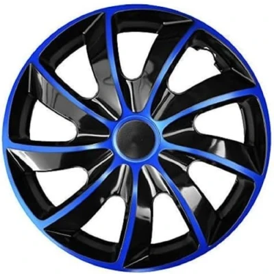 Abbildung von Radzierblende Quad schwarz/blau 17 Zoll 4er Set