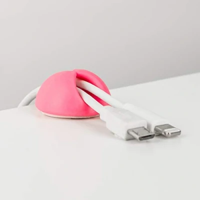 Abbildung von Cable Candy Kabelhalter und Kabelführung Beans Mix grün/pink