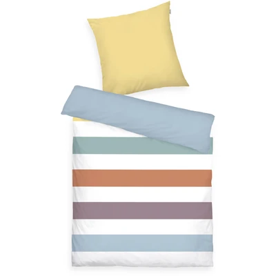 Abbildung von TOM TAILOR HOME Bettwäsche &quot;COLORED STRIPES in Gr. 135x200cm, 155x220cm, 200x220cm oder 100x135cm&quot;, new bedroom, gewebtes Label