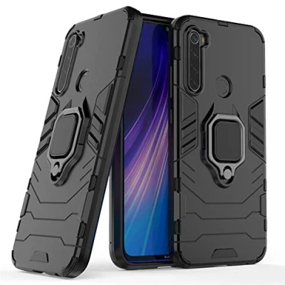 Abbildung von Kompatibel mit Redmi Note 8 Hülle, Ring Ständer Magnetischer Handyhalter Auto Caseme Schutzhülle Case für Xiaomi Note8 (Schwarz)