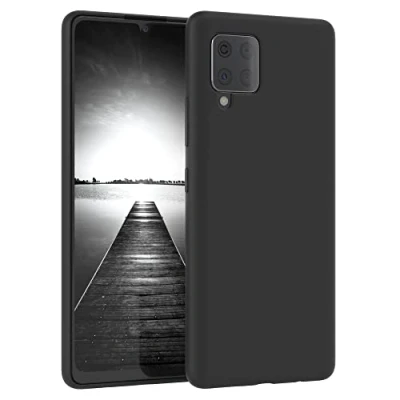 Abbildung von EAZY CASE Premium Silikon Handyhülle kompatibel mit Samsung Galaxy A42 5G, Slimcover Kameraschutz und Innenfutter, Silikonhülle, Schutzhülle, Bumper, Handy Case, Hülle, Softcase, Schwarz