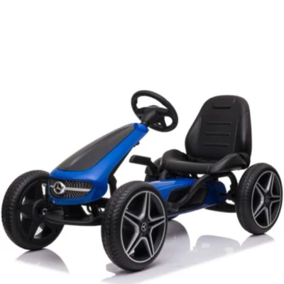 Abbildung von FINOOS Mercedes Go Kart Lizenziert Kinder Pedal Auto Tretauto Cart Kettenantrieb Eva Reifen (Blau)