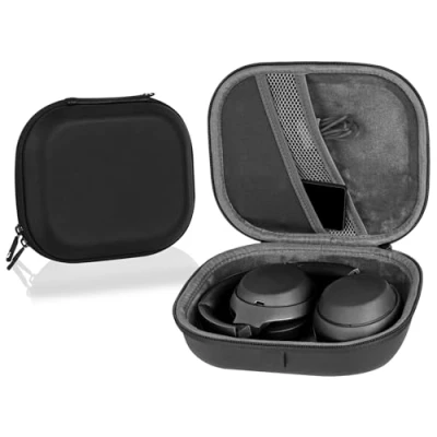 Abbildung von Linkidea Kopfhörer Tragetasche kompatibel mit Sony WH 1000XM4, 1000XM3, WH1000XM2, XB900N, MDR 1000X Hülle, schützende Hartschalen Reisetasche Kabel, Ladegerät Aufbewahrung (Schwarz)