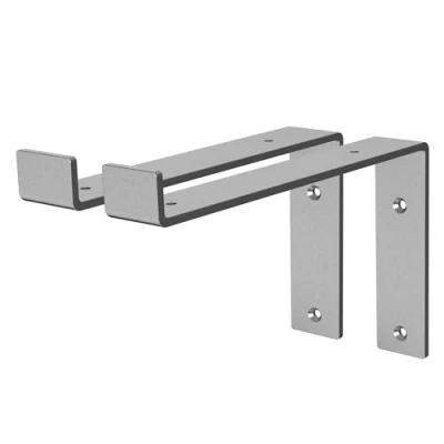 Abbildung von ML Design 2 Stück Regalhalterung 25x4x14,5 cm, Grau, aus Metall, 10 Zoll Regalhalterungen, Industrielle Regalwinkel, Regalträger für Wandmontage, 90Grad Wandhalterung, L Form Wandregal, mit Schrauben