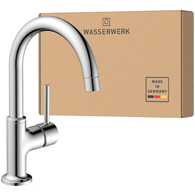 Abbildung von WASSERWERK Waschtischarmatur &quot;WT 14&quot;, inkl. Popup, 360 schwenkbar, geräuscharm, wassersparend