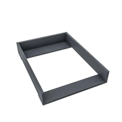 Abbildung von regalik Wickelaufsatz für Koppang von IKEA, Wickeltischaufsatz 46 cm Kommoden, Abnehmbar Wickelkommode aufsatz, Gerade Frontplatten, Graphite, 1 mm ABS Material, 72cm x 54cm