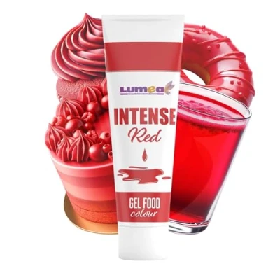 Abbildung von Dekozauber24 Lebensmittelfarbe Gel, 30g, Tube für Fondant, Marzipan etc. Backzubehör Tortendekoration (Intensives Rot)