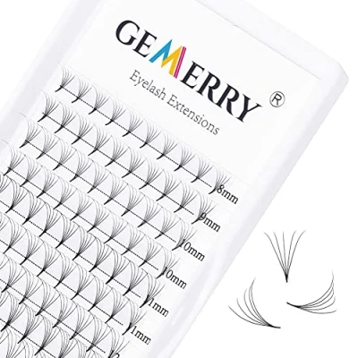 Abbildung von 5D Fertig Fächer Volumen Wimpern Wimpernverlängerung Büschelwimpern D curl 0,07mm Längen 8 14mm Mix Vorgefächerte Lashes Extension von GEMERRY (5D 0.07 Mix)