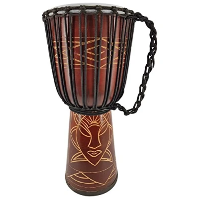 Abbildung von 20cm Djembe Bongo Drum Trommel für kleine Kinder Handarbeit Afrika Schnitzerei (Klein 2 3 Jahre)