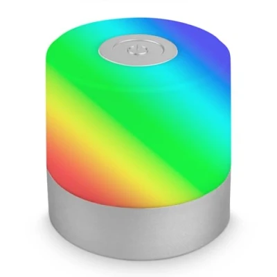 Abbildung von Briloner Leuchten Tischleuchte 7462014, USB Ladefunktion, Dimmfunktion, Farbwechsel, LED fest verbaut, Warmweiß, C, Leuchtdauer 15h, 2700 K, schwarz, IP44, 7 cm