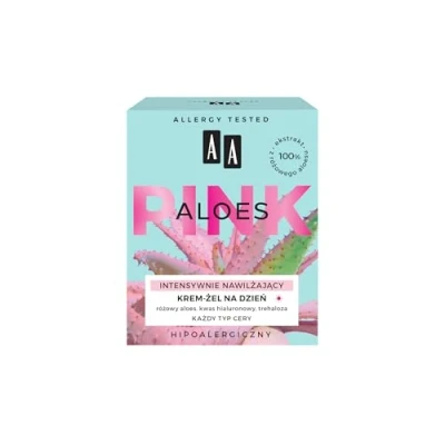 Abbildung von AA Aloe Vera Rosa Intensiv feuchtigkeitsspendendes Tagescreme Gel Lang anhaltende Feuchtigkeitszufuhr Stärkt das natürliche Mikrobiom dermatologisch getestet 50ml