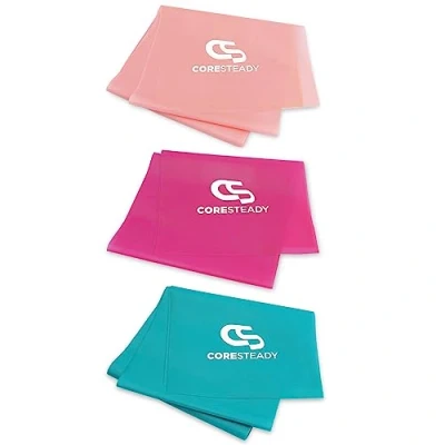 Abbildung von Coresteady Gymnastikband für Männer und Frauen Fitnessband ohne Zurückschnellen Krafttraining Gummiband Sport Fitness, Pilates, Physio Yoga Mit Trainingsanleitung
