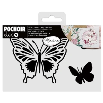 Abbildung von Aladine Stencil 10x15cm Butterfly (81272)