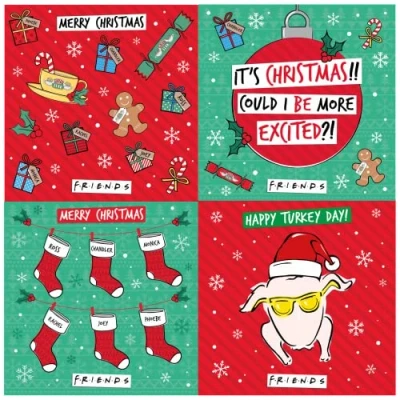 Abbildung von Danilo Promotions FDXB1 Weihnachtskarten Set, offizielle Freunde, 20 Karten/4 Designs, mehrfarbig