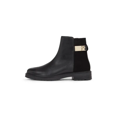Abbildung von Tommy Hilfiger LOGO Chelsea Stiefelette, Damen, Größe: 39, Black Schuhe