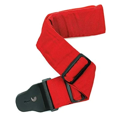 Abbildung von D&#039;Addario Planet Waves 74T001 gewebter Padded Gitarre Gurt 7,6 cm (3 Zoll) von rot