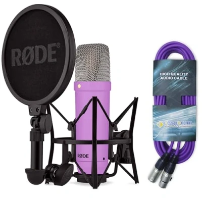 Abbildung von Rode NT1 Signature Purple Studio Mikrofon Lila + keepdrum XLR Kabel