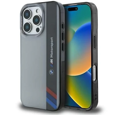 Abbildung von CG Mobile BMW BMHCP16X23HTFEG Hülle für iPhone 16 Pro Max 6.9&quot; grau hardcase Motosport IML Vertical Stripe