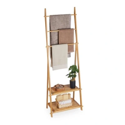 Abbildung von relaxdays Handtuchständer Bambus 3 Stangen