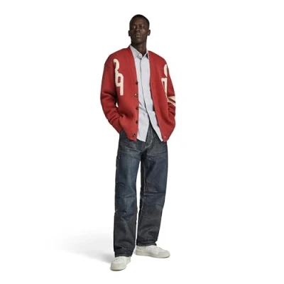 Abbildung von G Star Holiday Cardigan Loose Strickjacke, Herren, Größe: Medium, Burned red
