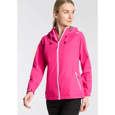 Abbildung von CMP Damen Feste Kapuze Reißfeste Regenjacke, fuchsia, 48