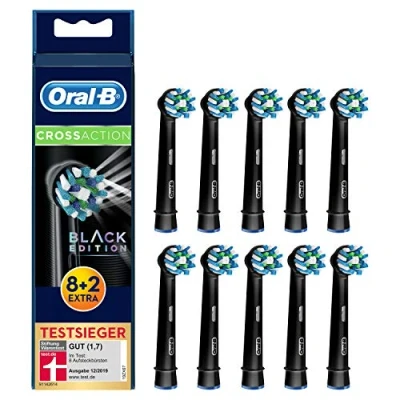 Abbildung von Braun Oral B 4210201276265 CrossAction Aufsteckbürsten Black, 10 Stück