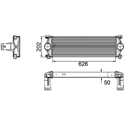 Abbildung von MAHLE ORIGINAL CI 254 000P Ladeluftkühler