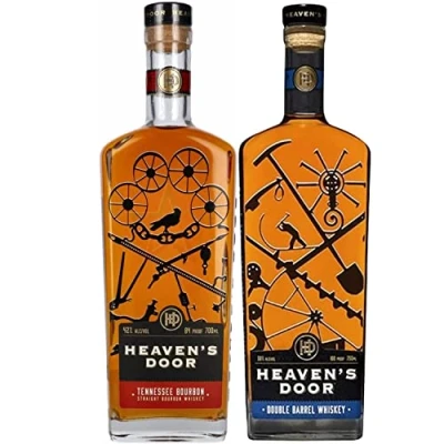 Abbildung von Heaven&#039;s Door Double Pack handgefertigter amerikanischer Tennessee Whiskey I Visando Paket (Straight Bourbon 0,7l &amp; Barrel 0,7l)
